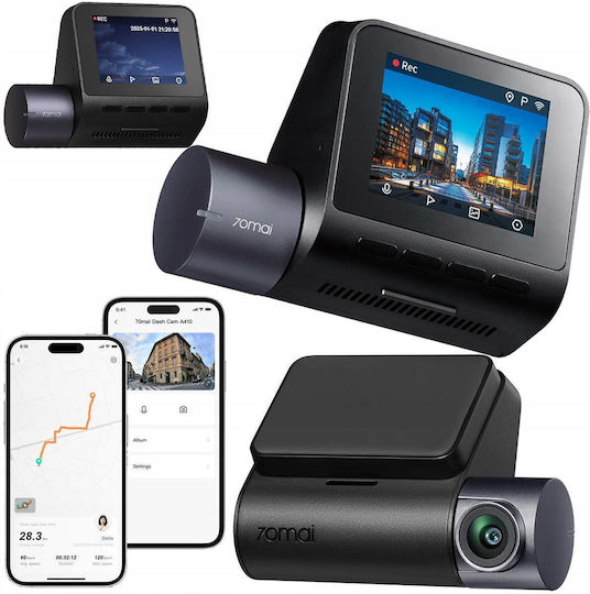 70Mai A410 Σετ Κάμερα DVR Αυτοκινήτου 1440P με Οθόνη 2" Bluetooth, Wi-Fi, GPS & Κάμερα Οπισθοπορείας - Image 3