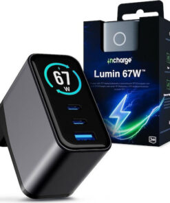 3MK Φορτιστής Χωρίς Καλώδιο με Θύρα USB-A και 2 Θύρες USB-C 67W Power Delivery / Quick Charge 4+ Μαύρος (InCharge Lumin)