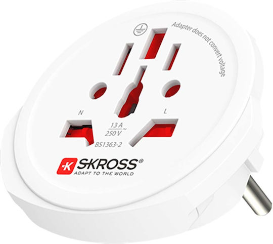 Skross World To Europe 16a Type E F 4000w Travel Adapter White - Image 3