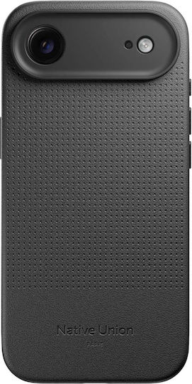 Native Union 360 Full Cover Σιλικόνης / Δερμάτινο Μαύρο (iPhone Air) - Image 2