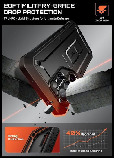 Supcase Unicorn Beetle Pro 360 Full Cover Tempered Glass / Πλαστικό / Σιλικόνης Μαύρο (Galaxy S26 Ultra) - Image 3