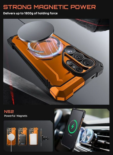 Supcase Unicorn Beetle Grip Mag Wallet Σιλικόνης / Πλαστικό Πορτοκαλί (Galaxy S26 Ultra) - Image 3