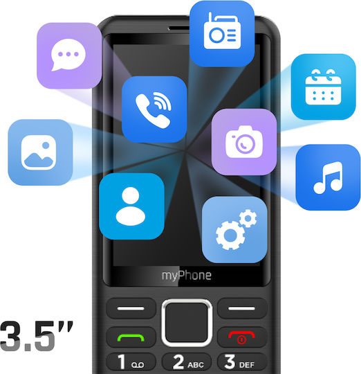 MyPhone 3510 LTE Dual SIM Κινητό με Κουμπιά Μαύρο - Image 8