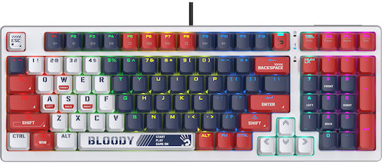 A4Tech Bloody S98 Gaming Μηχανικό Πληκτρολόγιο με BLMS Red Plus διακόπτες και RGB φωτισμό (Αγγλικό US) Sports Navy - Image 5