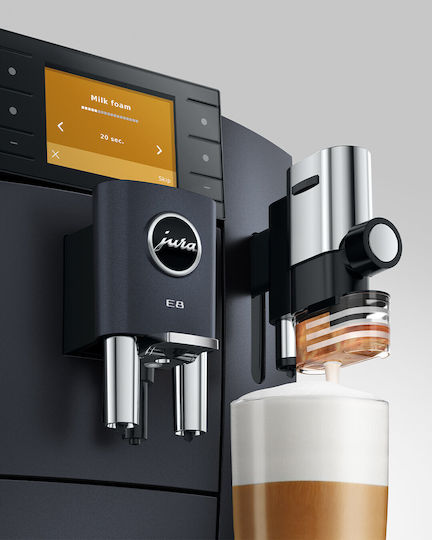 Jura E8 Cosmic Αυτόματη Μηχανή Espresso 1450W Πίεσης 15bar για Cappuccino με Μύλο Άλεσης Μαύρη - Image 9