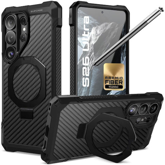 Supcase Unicorn Beetle Grip Mag Back Cover Aramid Fiber / Σιλικόνης / Πλαστικό Μαύρο (Galaxy S26 Ultra)