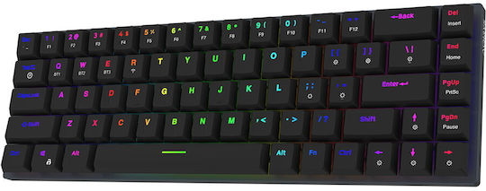 Aqirys Agena Ασύρματο Gaming Μηχανικό Πληκτρολόγιο 65% με Gateron Red διακόπτες και RGB φωτισμό (Αγγλικό US) - Image 4
