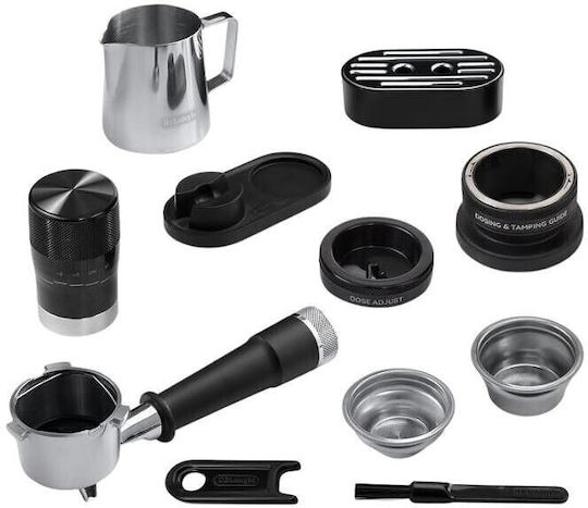 De'Longhi Αυτόματη Μηχανή Espresso Πίεσης 15bar με Μύλο Άλεσης Ασημί EC9455.M - Image 4