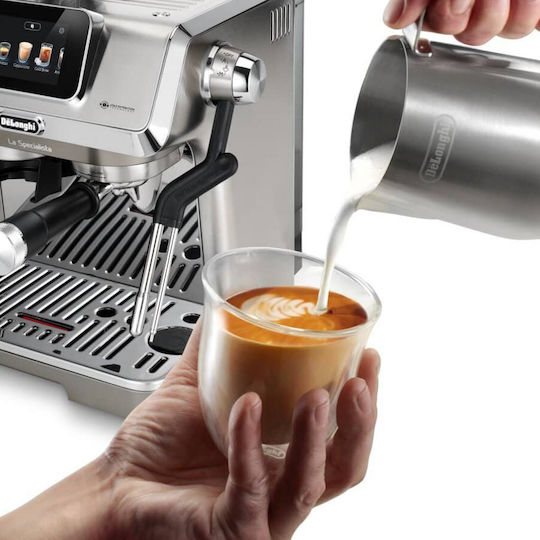 De'Longhi Αυτόματη Μηχανή Espresso Πίεσης 15bar με Μύλο Άλεσης Ασημί EC9455.M - Image 7