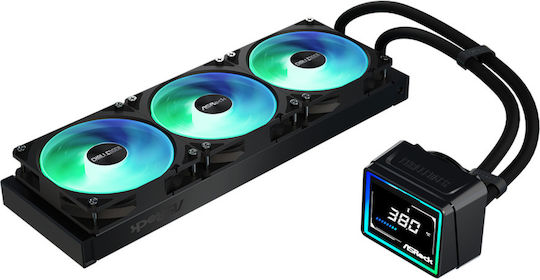 ASRock Challenger 360 Digital Υδρόψυξη Επεξεργαστή Τριπλού Ανεμιστήρα 120mm για Socket AM4/AM5/1700 με ARGB Φωτισμό - Image 6