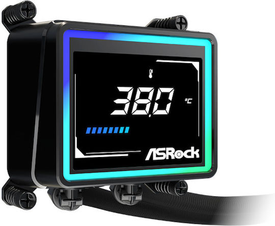ASRock Challenger 360 Digital Υδρόψυξη Επεξεργαστή Τριπλού Ανεμιστήρα 120mm για Socket AM4/AM5/1700 με ARGB Φωτισμό - Image 4