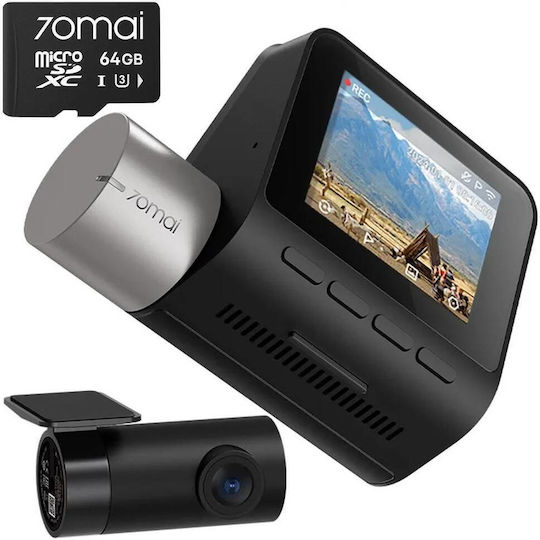 70Mai A510-1 & 70mai Σετ Κάμερα DVR Αυτοκινήτου 1080P με Οθόνη 2" Wi-Fi, GPS & Κάμερα Οπισθοπορείας