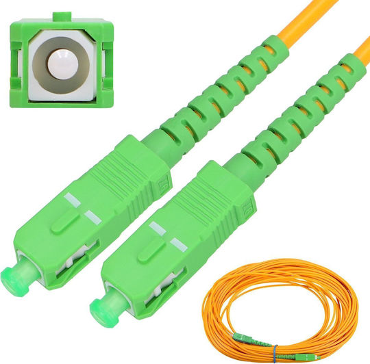 Extralink Καλώδιο Οπτικής Ίνας SC/APC-SC/APC 1m Κίτρινο 1τμχ EX.1537 - Image 2