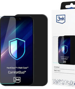 3MK Back Cover Tempered Glass / Σιλικόνης Σετ με Τζαμάκι Μαύρο (Galaxy S26)