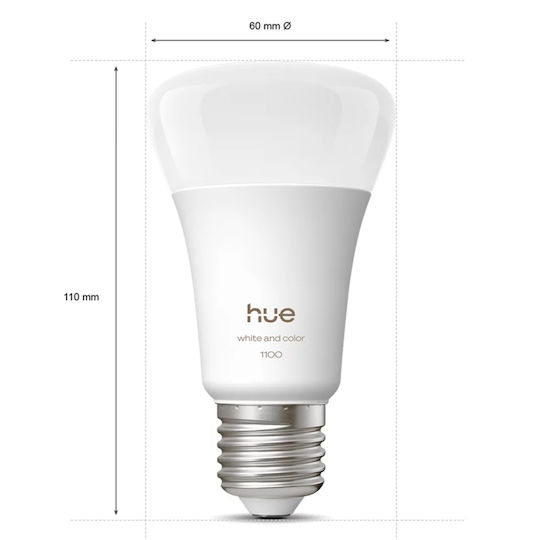 Smart Lamp Philips E27 A60 1100lm 8.1w Rgb & Tunable White 2-pack + Hue Bridge Pro 929003853518 - Image 6