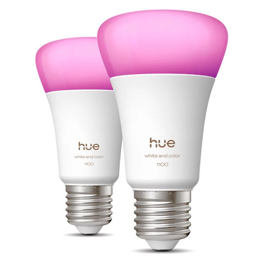 Smart Lamp Philips E27 A60 1100lm 8.1w Rgb & Tunable White 2-pack + Hue Bridge Pro 929003853518 - Image 8