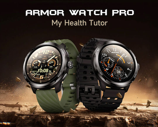 Ulefone Armor Watch Pro 48mm με Παλμογράφο (Μαύρο) - Image 2