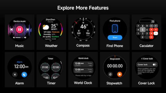 Ulefone Armor Watch Pro 48mm με Παλμογράφο (Μαύρο) - Image 4