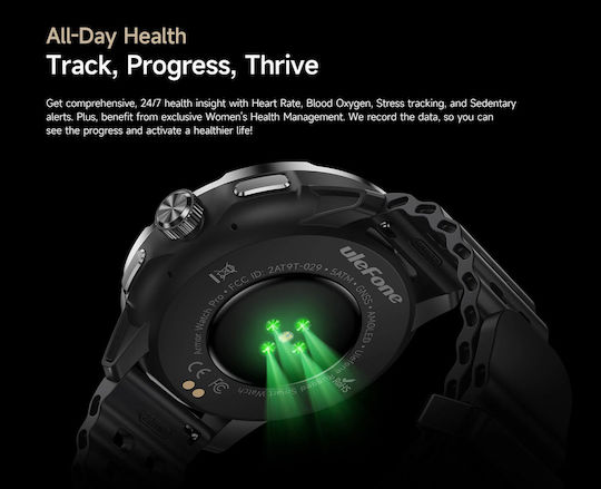 Ulefone Armor Watch Pro 48mm με Παλμογράφο (Μαύρο) - Image 12
