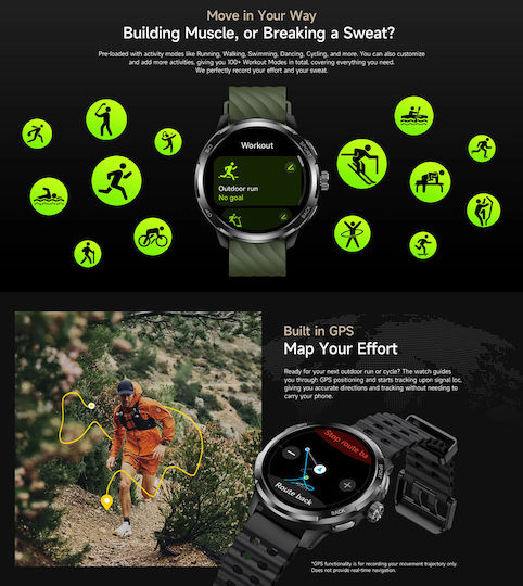Ulefone Armor Watch Pro 48mm με Παλμογράφο (Μαύρο) - Image 14