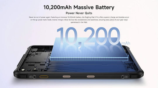 Ulefone RugKing Pad 2 Pro 4G 10.1" Tablet (8GB/256GB) Μαύρο - Image 4