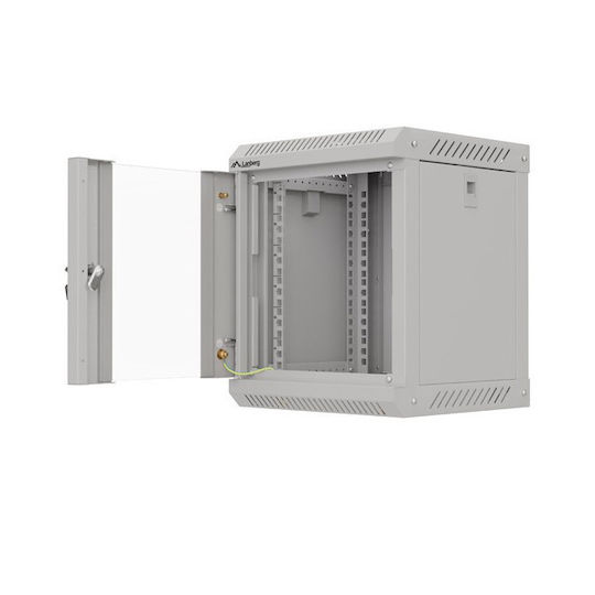 Lanberg Flat Pack Επιτοίχια Καμπίνα Rack 6U Γκρι WF11-3306-10S - Image 2