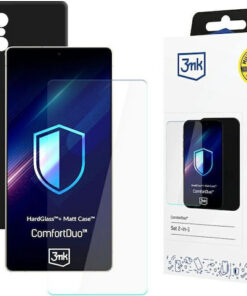 Alternative view of 3MK Back Cover Tempered Glass / Σιλικόνης Σετ με Τζαμάκι Μαύρο (Galaxy S26 Ultra)