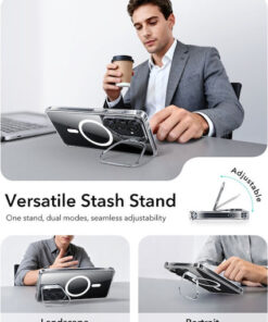 Alternative view of ESR Classic Hybrid Kickstand Back Cover Μεταλλικό Διάφανο (Galaxy S26+)