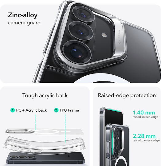 ESR Classic Hybrid Kickstand Back Cover Μεταλλικό Διάφανο (Galaxy S26+) - Image 3