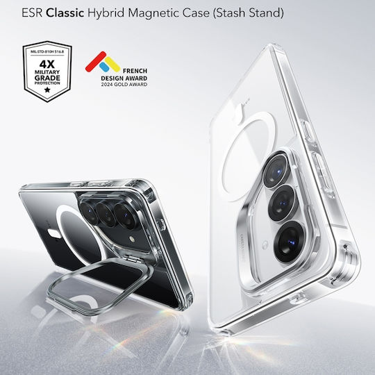 ESR Classic Hybrid Kickstand Back Cover Μεταλλικό Διάφανο (Galaxy S26+) - Image 9