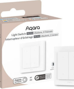 Alternative view of Aqara H2 Διακόπτης Τοίχου Διπλός με Πλαίσιο Λευκός WS-K07D