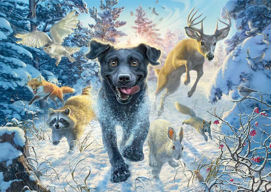 Fredrickson: Labrador In Snow Puzzle 2D 1000pcs - Image 2