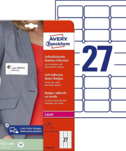 Avery Αυτοκόλλητες Ετικέτες Α4 Ορθογώνιες L4784-20 63.5x29.6mm