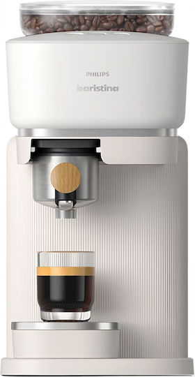 Philips Baristina Αυτόματη Μηχανή Espresso 1500W Πίεσης 16bar με Μύλο Άλεσης Λευκή - Image 4