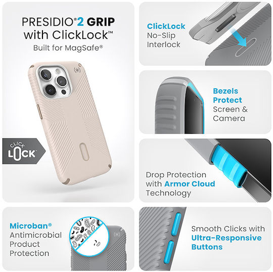 Speck Presidio2 Grip Clicklock Back Cover Πλαστικό Χρυσό (iPhone 15 Pro) 150447-3214 - Image 8