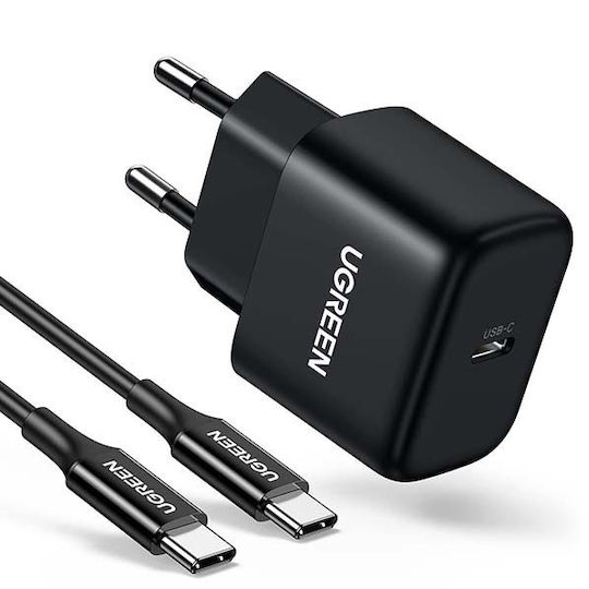 Ugreen Φορτιστής με Θύρα USB-C και Καλώδιο USB-C - USB-C 25W Power Delivery / Quick Charge 3.0 Μαύρος (Cd250) - Image 11