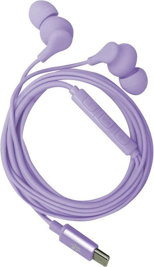 Celly UP1600TYPECVL In-ear Handsfree Ακουστικά με Βύσμα 3.5mm Μωβ - Image 5