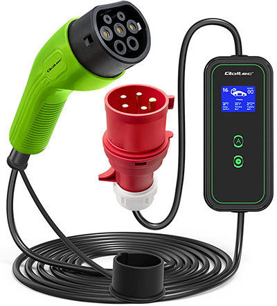 Qoltec Φορητός Τριφασικός Σταθμός Φόρτισης 11kW με Ενσωματωμένο Καλώδιο Type 2 (52478) - Image 3