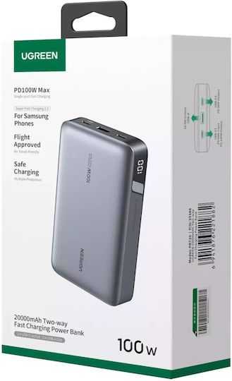Ugreen PB720 Power Bank 20000mAh 100W με Θύρα USB-A και 2 Θύρες USB-C Power Delivery / Quick Charge 2.0 / Quick Charge 3.0 Γκρι - Image 15