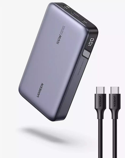 Ugreen PB720 Power Bank 20000mAh 100W με Θύρα USB-A και 2 Θύρες USB-C Power Delivery / Quick Charge 2.0 / Quick Charge 3.0 Γκρι - Image 13