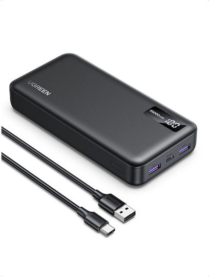 Ugreen PB312 Power Bank 20000mAh 20W με 2 Θύρες USB-A και Θύρα USB-C Μαύρο - Image 5