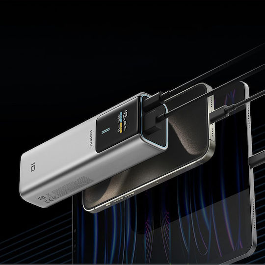 Cuktech Power Bank 10000mAh 150W με Θύρα USB-A και Θύρα USB-C Γκρι - Image 2