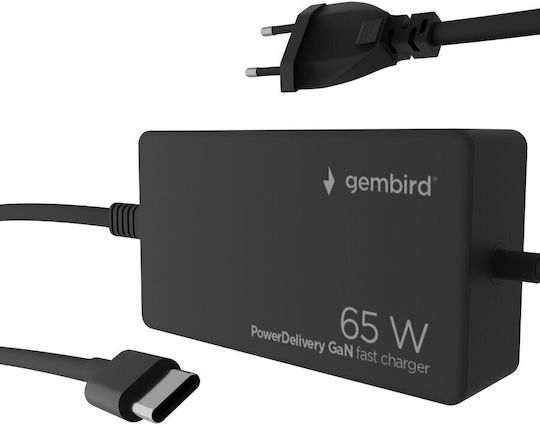 Gembird USB-C Universal Φορτιστής Laptop 65W 5V 5.6A με Αντάπτορα Τροφοδοσίας (NPA-AC-PDQC65-01) - Image 3