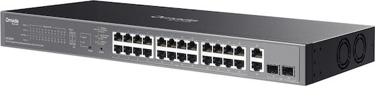 TP-LINK Omada v1 Managed L2 PoE+ Switch με 26 Θύρες Gigabit (1Gbps) Ethernet και 2 SFP Θύρες - Image 2