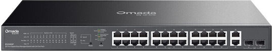 TP-LINK Omada v1 Managed L2 PoE+ Switch με 26 Θύρες Gigabit (1Gbps) Ethernet και 2 SFP Θύρες