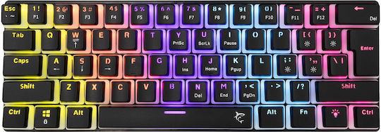 White Shark Ashiko 2 Gaming Μηχανικό Πληκτρολόγιο 60% με Outemu Blue διακόπτες και RGB φωτισμό (Αγγλικό US) Μπλε - Image 3