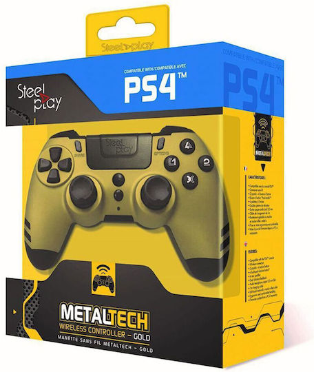Steelplay Ασύρματο Gamepad για PS4 Χρυσό - Image 4