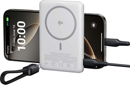 Iniu Power Bank 5000mAh Ασημί - Image 5