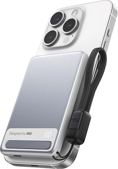 Iniu Power Bank 5000mAh Ασημί - Image 3