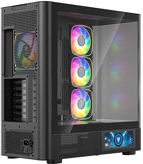 Modecom Volcano AQ400 Gaming Midi Tower Κουτί Υπολογιστή με Πλαϊνό Παράθυρο Μαύρο - Image 4